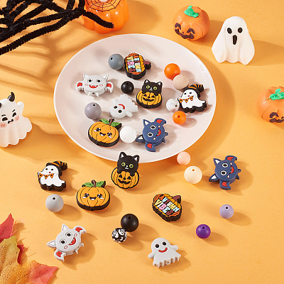 29Pcs Silicone Focal Beads SIL-TA0003-04-1