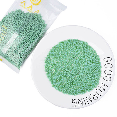 6/0 Imitation Jade Glass Seed Beads SEED-N004-006-15-1