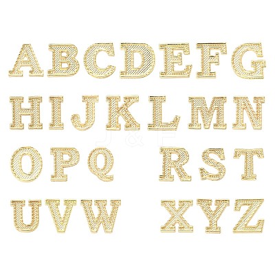 26Pcs Letter A~Z Alloy Lapel Pin Backs JEWB-CJZ0001-03KCG-1