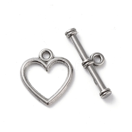 Non-Tarnish 304 Stainless Steel Toggle Clasps X-STAS-A092-08B-P-1