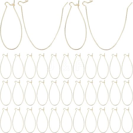 200Pcs Brass Hoop Earrings KK-NB0002-44-1