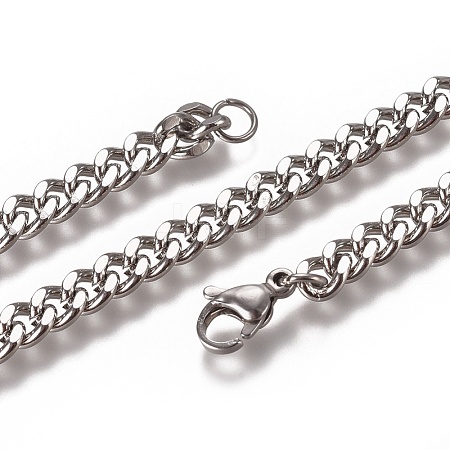 Men's Cuban Link Chain Necklaces NJEW-L172-01C-1