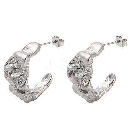 304 Stainless Steel Twist Stud Earrings EJEW-K259-04P-1
