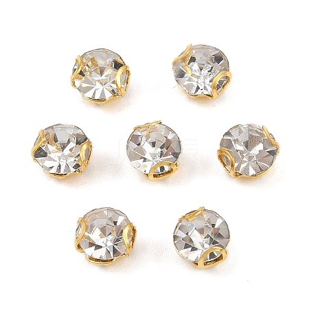 Flat Round Sew on Rhinestone Montee Beads STAS-B107-01B-01G-1