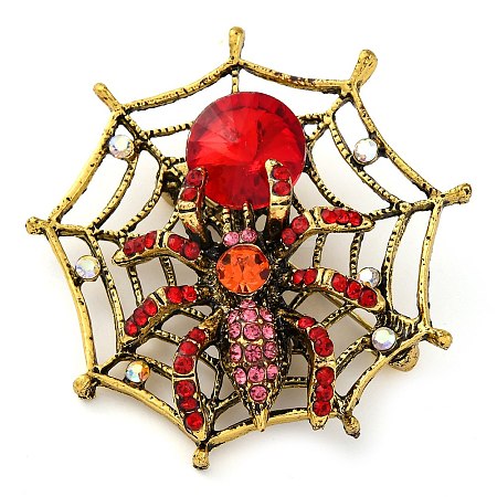 Animal Zinc Alloy Rhinestone Brooches LS-JEWB-R052-01AG-03-1