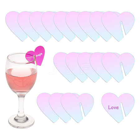 40Pcs Acrylic Wine Glass Charms AJEW-GA0006-26-1