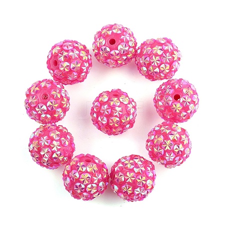 10Pcs Opaque Acrylic Beads OACR-YW0003-35L-1