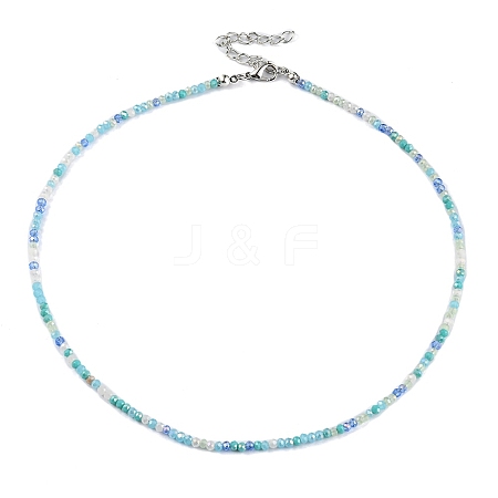 Bling Glass Beaded Necklace for Women NJEW-PH01492-02-1