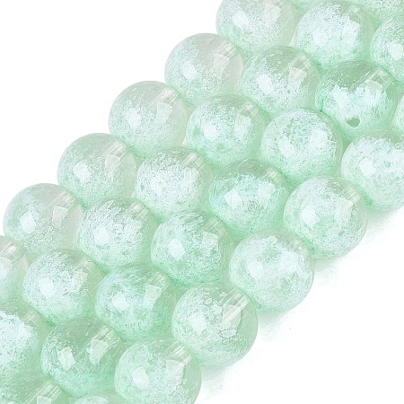 Transparent Half Spray Painted Glass Beads Strands LS-GLAA-Q110-02A-02-1