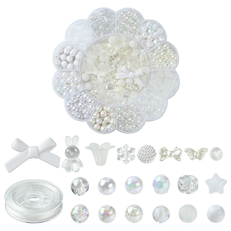 DIY Acrylic & ABS Plastic Beads Bracelets Jewelry Making Kits DIY-FS0007-27-1