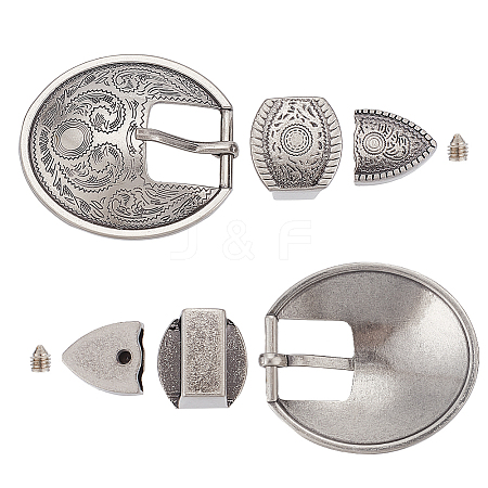 Belt Alloy Buckle Sets FIND-WH0111-300-1