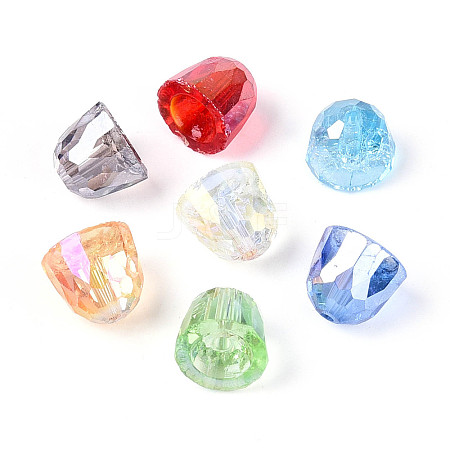 Electroplate Transparent Glass Beads Strands EGLA-N025-05B-A01-1