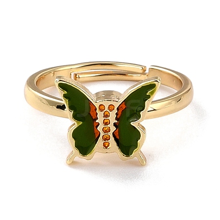 Butterfly Fidget Ring for Anxiety Stress Relief RJEW-P024-01B-1