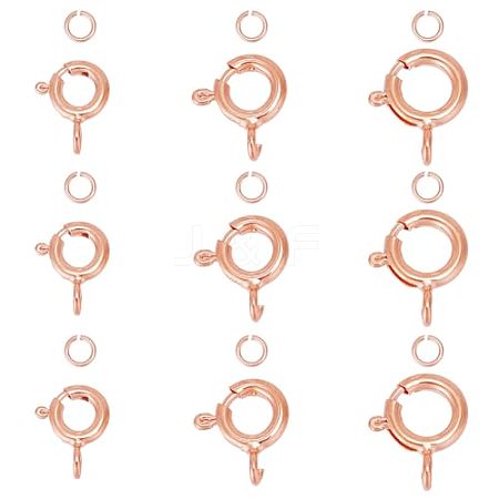 GOMAKERER 925 Sterling Silver Spring Ring Clasps with Open Jump Rings STER-GO0001-04RG-1