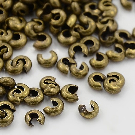 Iron Crimp Beads Covers IFIN-H028-AB-1