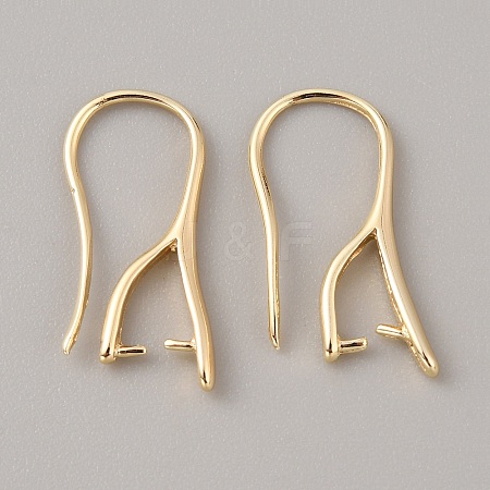Brass Earring Hooks LS-KK-WH0031-43G-1