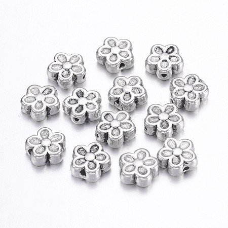 Tibetan Style Alloy 3D Flower Beads LS-LF0476Y-NF-1