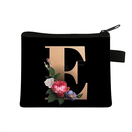 Initial Letter with Flower Cosmetic Bag PW-WG1F7F6-02-1