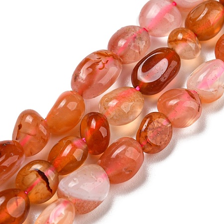 Natural Red Agate Beads Strands G-P497-01A-11-1