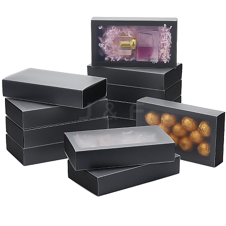 Cardboard Drawer Gift Storage Boxes with Clear Cover CON-WH0092-72C-02-1