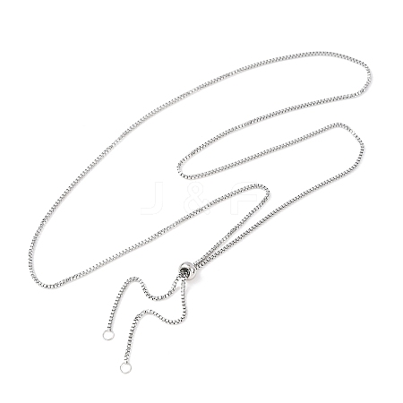Tarnish Resistant Stainless Steel Slider Necklace Making AJEW-JB00476-1