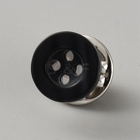 4-Hole Resin Button Lapel Pin Backs BUTT-WH0028-122A-1