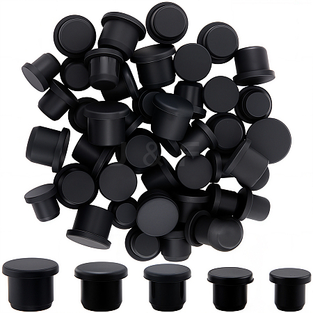 50Pcs 5 Styles Silicone Hole Plugs AJEW-GF0011-62A-1