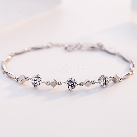 Brass Link Bracelet BJEW-BB45109-1