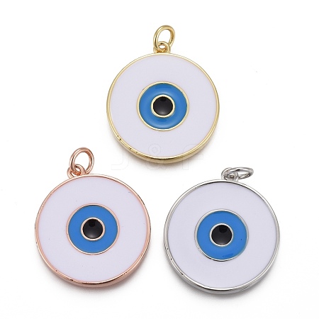 Brass Enamel Pendants KK-F821-48A-1