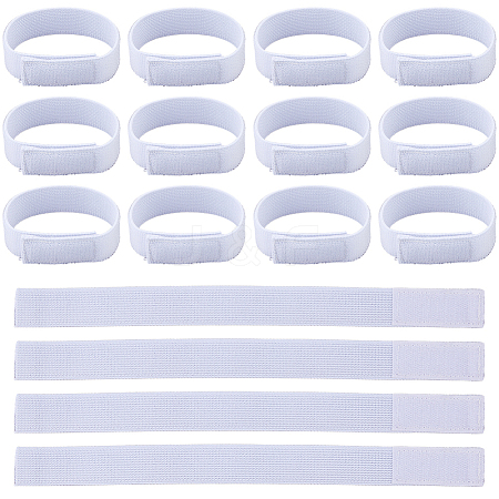 16Pcs Polyester & Nylon Elastic Straps with Hook and Loop Fastener AJEW-FH0007-61B-1
