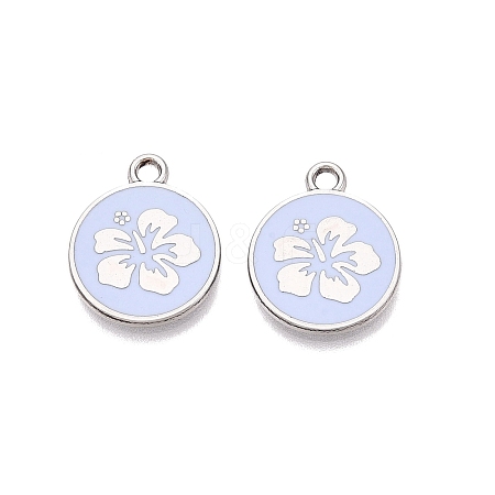 Rack Plating Alloy Enamel Pendants ENAM-N070-01F-02P-01-1