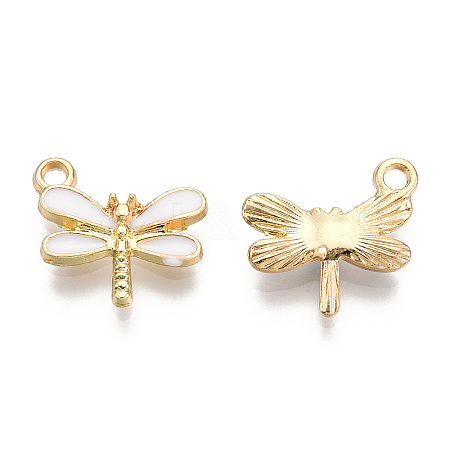 Light Gold Plated Alloy Charms X-ENAM-T009-02F-1