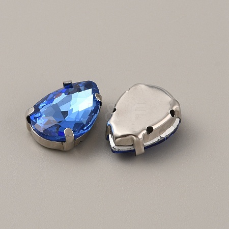 Teardrop Shape Sew on Rhinestone FIND-WH0128-86B-02-1