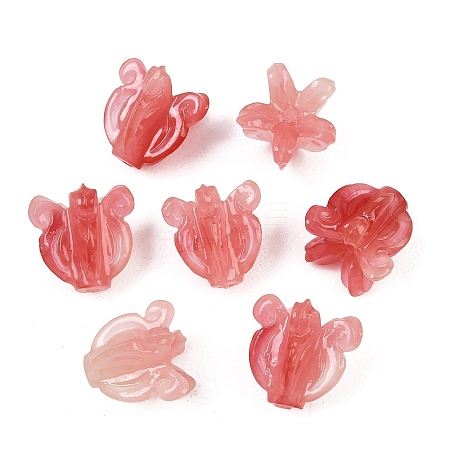 Synthetic Coral Carved Beads BSHE-P034-01D-1