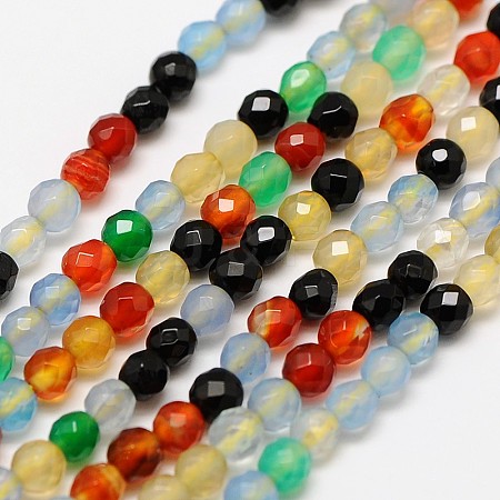 Natural Agate Beads Strands G-A129-2mm-A06-1