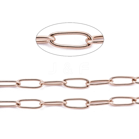 Ion Plating(IP) 304 Stainless Steel Paperclip Chains CHS-F010-01B-RG-01-1
