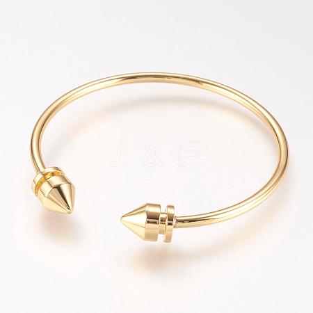 Brass Cuff Bangle BJEW-P168-B34-1