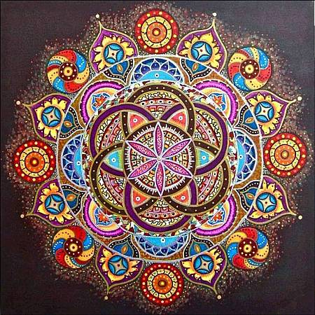 DIY Mandala Pattern Diamond Painting Kits MAND-PW0001-51E-1