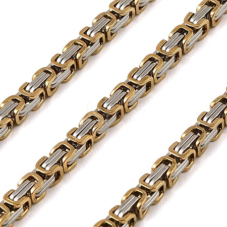 304 Stainless Steel Byzantine Chains SA-E001-20GP-B-1