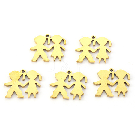 PVD Vacuum Plating 304 Stainless Steel Charms STAS-N092-81G-1