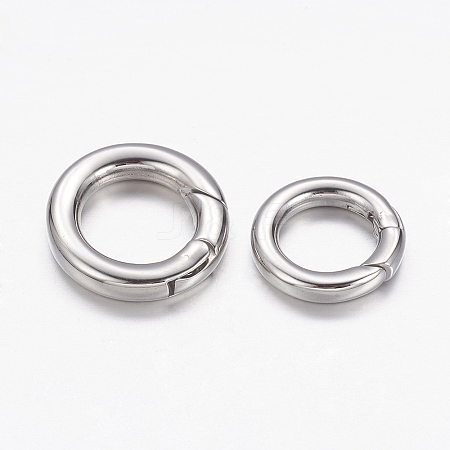 Tarnish Resistant 304 Stainless Steel Spring Gate Rings LS-STAS-D070-01P-1-1