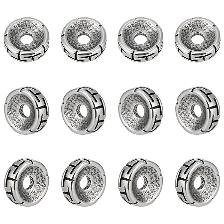 Unicraftale 12Pcs Retro Ion Plating(IP) 304 Stainless Steel Spacer Beads STAS-UN0054-78-1