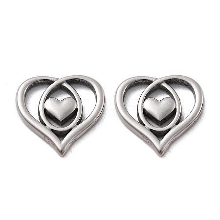 304 Stainless Steel Pendants STAS-V002-07P-1