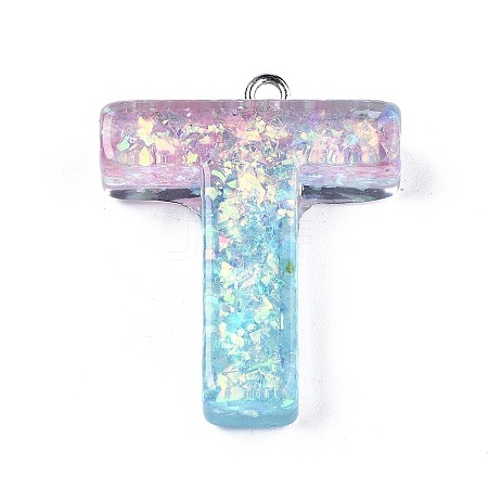 Transparent Epoxy Resin Pendants CRES-S364-002T-1