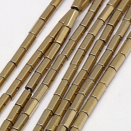 Electroplate Non-magnetic Synthetic Hematite Beads Strands G-J166-4x2mm-03-1