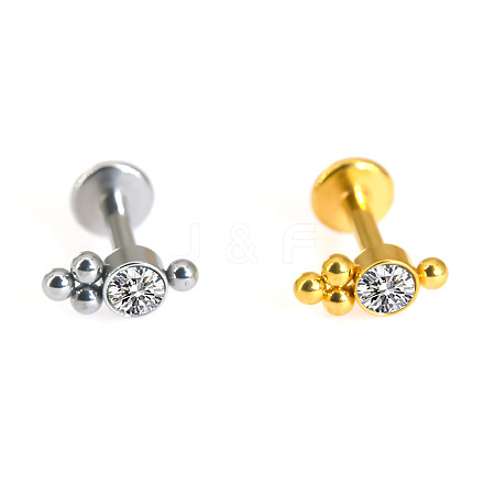 316L Surgical Stainless Steel & G23 Titanium Crystal Rhinestone Labrets for Women Men WG3A239-47-1