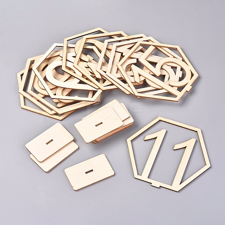 Wood Table Numbers Cards AJEW-WH0021-29B-1