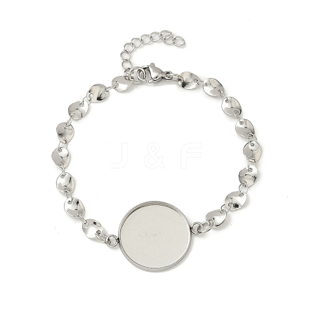 304 Stainless Steel Link Chain Bracelet Making STAS-K252-20B-P-1
