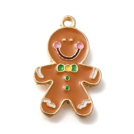 Christmas Theme Alloy Enamel Pendants X-ENAM-Q509-02KCG-05-1