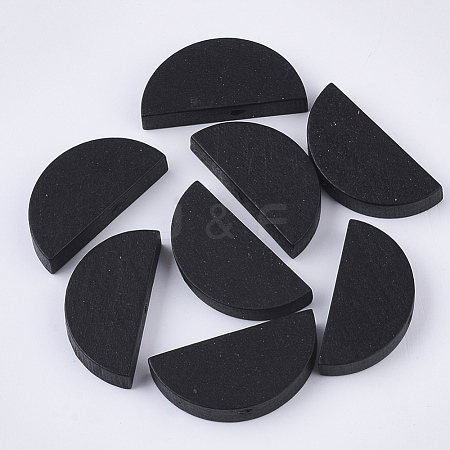 Spray Painted Natural Wood Beads WOOD-N004-B-03-1